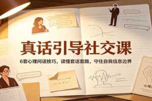 真话引导话术拆解：6种常见套话套路识别技巧，社交沟通必学心理课