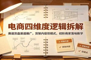 电商运营四维度逻辑拆解：新手如何搭建系统化运营框架？