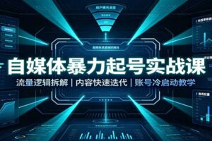 自媒体暴力起号实战课:流量逻辑拆解与账号冷启动全攻略