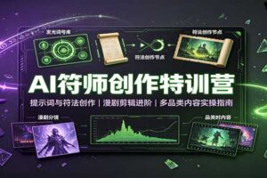 AI符师创作特训营完整课程：提示词符法创作与漫剧剪辑全攻略