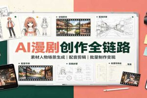 AI漫剧创作全链路教程：从素材生成到批量变现的完整实操指南