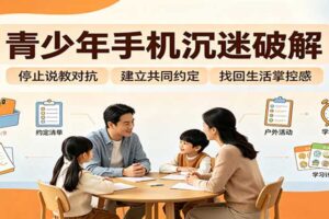 青少年手机沉迷破解：六步法引导孩子夺回注意力掌控权，告别说教管控
