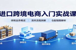 进口跨境电商入门实战课：零基础系统掌握保税业务流程与SBBC分销模式全攻略