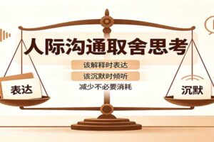人际沟通取舍技巧：解释与沉默的边界如何拿捏？职场沟通分寸与情绪内耗解决方案