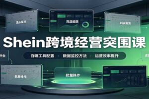 Shein全托管运营突围课：选品测品到利润翻倍，22节实操课破解单量瓶颈