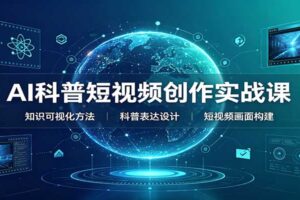 AI科普短视频创作实战课：文案与视频提示词模板教学，零基础快速产出高传播力内容