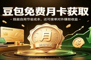 豆包免费月卡获取方法：自用省钱+接单变现，新手也能轻松上手