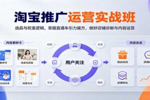 淘宝推广运营实战班：选品权重与直通车引力魔方全流程教程，中小卖家必看