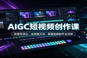 AIGC短视频创作全流程实操课:导演台工具+提示词模板,小白也能快速出片