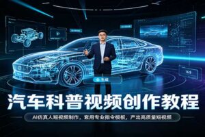 AI仿真人汽车科普短视频制作教程:套用专业指令模板,快速产出高质量内容