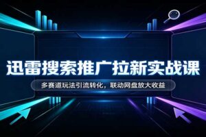 迅雷搜索拉新实战课：多赛道玩法引流转化，联动网盘放大收益