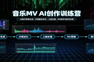 AI音乐MV创作全流程实操教程:图片生成+视频合成+音乐号运营,零基础快速上手