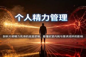 个人精力管理：剖析大佬精力充沛的底层逻辑，欲望内耗与需求闭环全解析