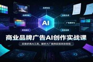 AI品牌广告视频实战课：从AIGC工具实操到大厂案例解析，小白也能接商业项目变现