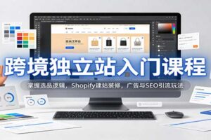 跨境独立站入门课程全解析：选品逻辑+Shopify建站+广告SEO引流实战教程