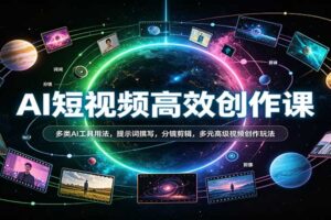 AI短视频高效创作课：30分钟产出AI大片，完整工具教程+实战案例