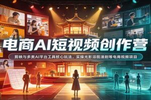 电商AI短视频创作营：剪映与AI平台工具核心玩法全攻略