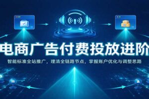 电商广告付费投放进阶指南:智能标准全站推广全链路优化实操课程