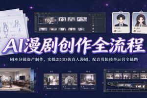 AI漫剧创作全流程教程：2D3D仿真人漫剧从剧本到成片实战指南