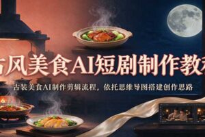 古风美食AI短剧制作教程：从AI素材生成到剪辑成片的完整实操流程