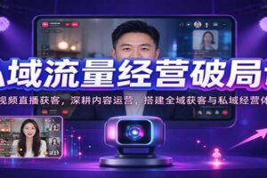 私域流量经营破局课:短视频直播获客+全域获客SOP完整教程