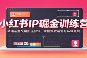 小红书IP打造实战课：从0到1精通爆款笔记与私域变现全流程