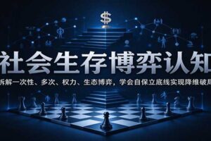 社会生存博弈认知拆解:一次性、多次、权力、生态博弈,学会自保立底线实现降维