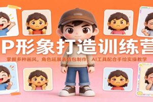IP形象设计系统课：AI工具配合手绘实操，从构思到商业IP成品全流程掌握
