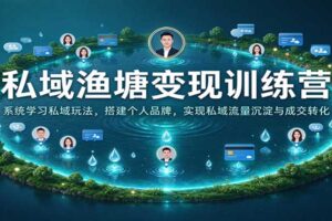 私域渔塘变现训练营全套课程：系统搭建私域流量沉淀与个人品牌成交体系