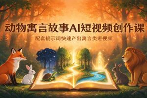 AI动物寓言短视频创作课：配套提示词帮你批量产出爆款内容