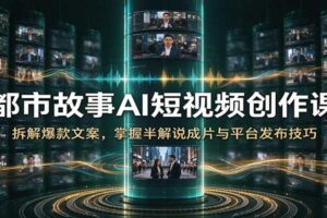 AI都市故事短视频创作全攻略:半解说爆款文案拆解与剪辑发布技巧