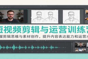 短视频剪辑与运营训练营：从剪辑思维到素材创作，打造高转化内容