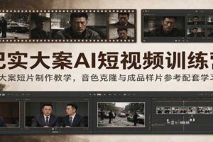 AI纪实大案短视频制作全教程:音色克隆+成品样片参考,零基础也能快速上手