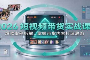 2026短视频带货实战课：爆款案例拆解与内容打造思路全解析