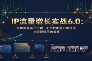 IP流量增长实战6.0：AI时代IP辨识度打造与短视频落地策略全解析