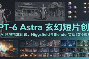 GPT-6 Astra玄幻短片创作教程:AI导演精准运镜+Higgsfield与Blender实战30秒成片