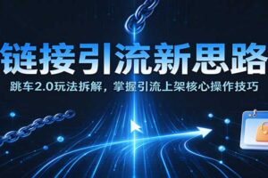 跳车2.0玩法拆解:链接引流上架核心技巧,稳定铺链接提升转化变现效率
