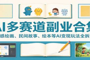 AI多赛道副业变现全攻略:情感绘画、民间故事、绘本等5大项目实操拆解