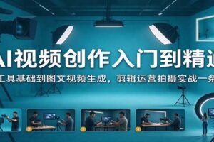 AI视频创作入门到精通:从工具实操到短视频变现,68节完整教程全解析