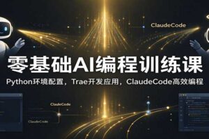 零基础AI编程实战课：Python环境配置+Trae开发+ClaudeCode高效编程全攻略