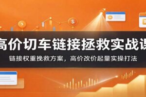 高价切车链接权重挽救实战课：拯救流量下滑的实操打法