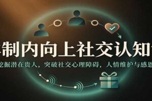 体制内向上社交认知课：识别挖掘潜在贵人，突破社交心理障碍，人情维护与感恩
